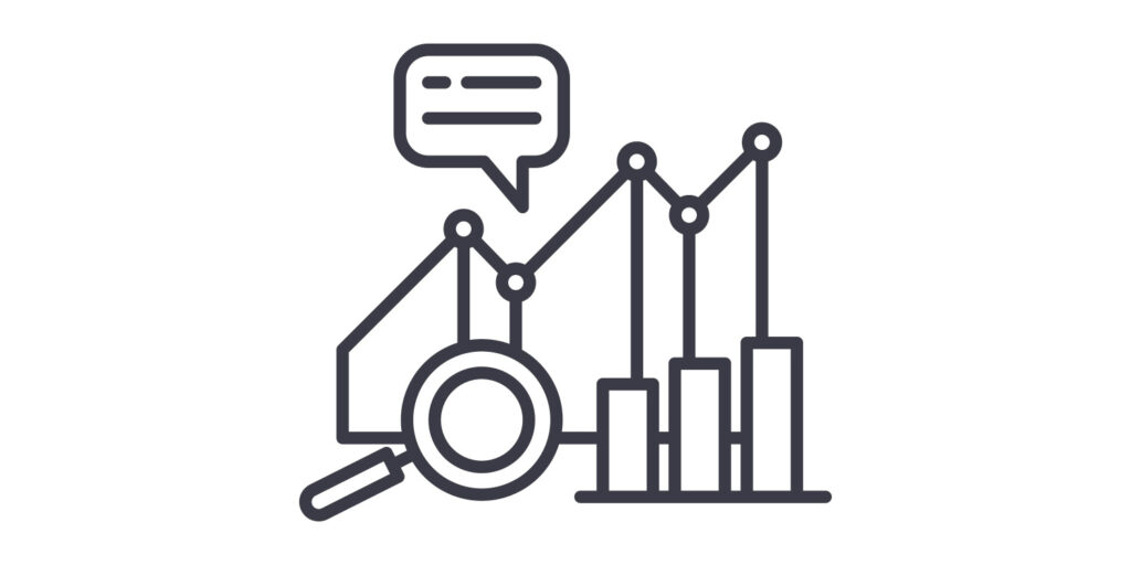 A Graphic Of A Magnifying Glass Hovering Over A Data Chart